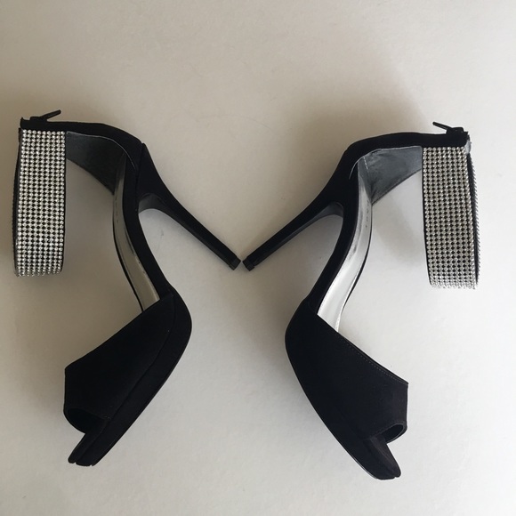 💋Black 5” heels with rhinestones - Picture 4 of 8